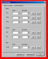 Einstellungen des Gembirg Power Managers